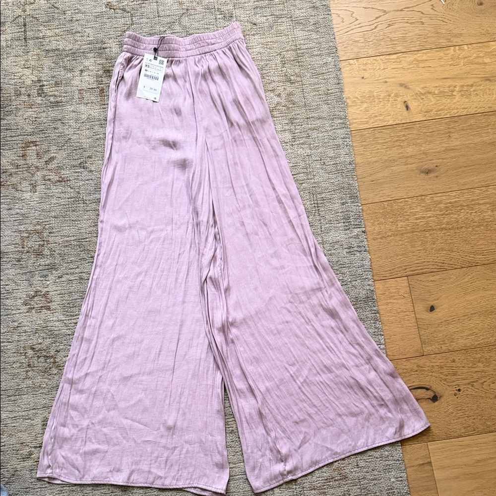 Zara Lilac Wide Leg Pants